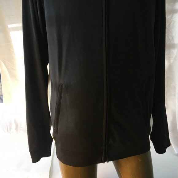 Nike Dri-Fit Standard Fit Men's Black Active Jacket Full Zip Size L Strech Knit - Picture 10 of 15